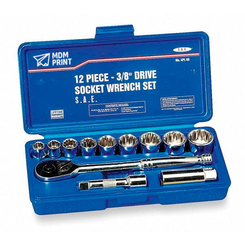 MDMprint 3/8" Drive Socket Wrench Set, SAE, 12 pcs MDMprint 3/8" Drive Socket Wrench Set, SAE, 12 pcs