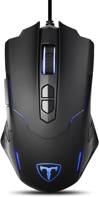 Divapc Gaming Mouse Wired, Ergonomic Programmable Gaming Mice with 16 Million Colors Backlight, 7 Buttons, 5 DPI Settings Up to 7200 DPI USB Computer Mouse for Computer