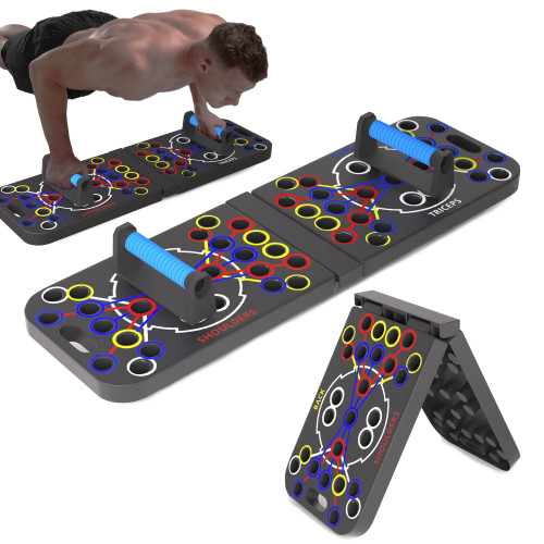 Push Up Board, OSWCHIC Multi-Functional Pushup Bar System Fitness Floor Chest Muscle Exercise Equipment Burn Fat Arm Strength Training