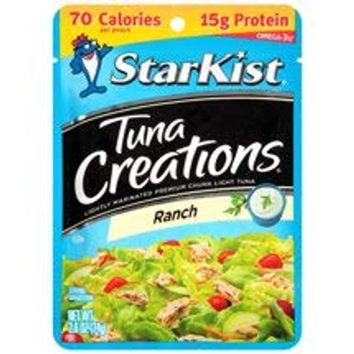 6 Pouches of StarKist Tuna Creations, Ranch, 2.6 Oz ea