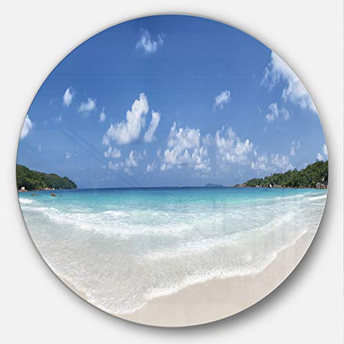 Designart MT11781-C11 Blue Seychelles Island Panorama Seascape Round Wall Art- Disc of 11,Blue,11 X 11 Designart MT11781-C11 Blue Seychelles Island Panorama Seascape Round Wall Art- Disc of 11,Blue,11 X 11