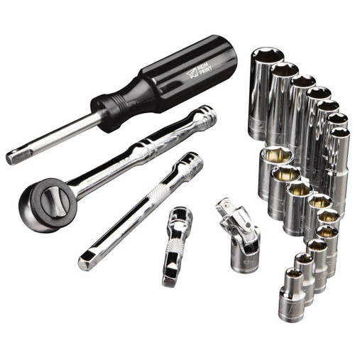 MDMprint 1/4 in. Drive SAE Socket Set, 21-Piece