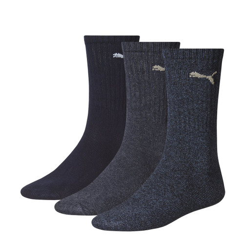 Puma Men's & Women's 3 Pair Sports Socks 9.5-11.5 Navy