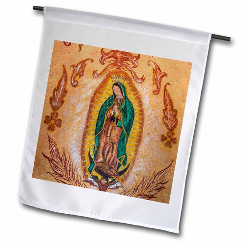 3dRose fl_209888_1 San Miguel De Allende Painting of Lady of Guadalupe USA Garden Flag, 12 by 18" 3dRose fl_209888_1 San Miguel De Allende Painting of Lady of Guadalupe USA Garden Flag, 12 by 18"