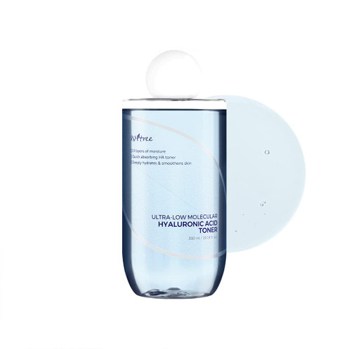 ISNTREE Ultra-Low Molecular Hyaluronic Acid Toner 300ml 10.14 fl.oz| Quick Absorbing Hyaluronic Acid Toner | Deeply hydrates and smoothens The Skin
