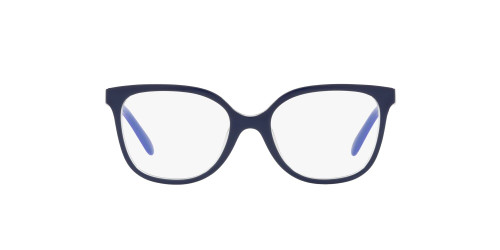 Vogue Eyewear Kids' VY2012 Square Prescription Eyewear Frames, Top Blue on Transparent/Demo Lens, 47 mm