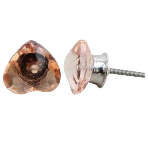 Indian Shelf 10 Pieces Bulk Drawer Pulls | Heart Cupboard Knobs | Pink Cabinet Door Knobs | Glass Drawer Knob | Dressers Knobs | Western Cabinet Knobs and Pulls