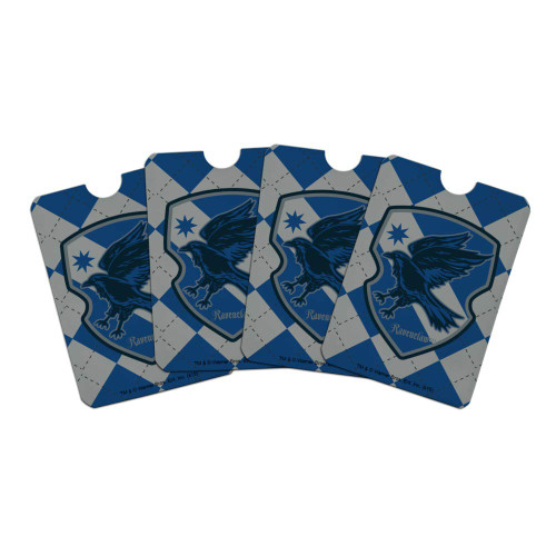 GRAPHICS & MORE Harry Potter Ravenclaw Plaid Sigil Credit Card RFID Blocker Holder Protector Wallet Purse Sleeves Set of 4