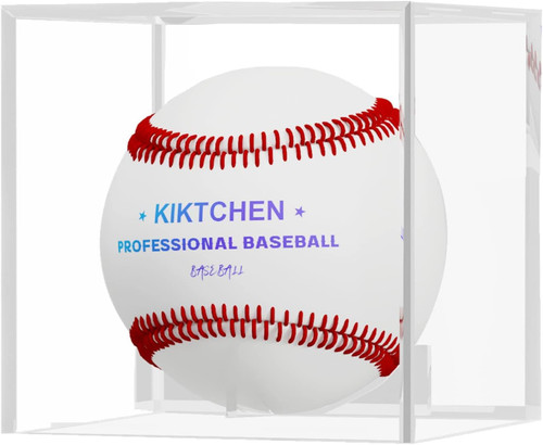 Acrylic Baseball Display Case, Baseball Case Cube Box Holder Official Size Baseball Autograph Display Stand Memorabilia Display Box UV Protected for Baseball Game Ball Golf Tennis