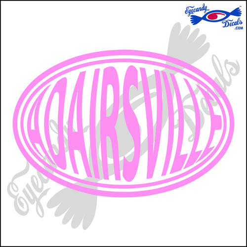 Eyecandy Decals ADAIRSVILLE for Georgia BALLOONED in Oval 5 INCH Decal Sticker Light Pink