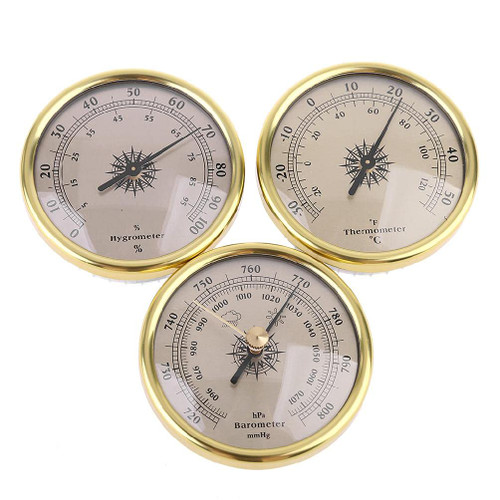 Thermometer Hygrometer Barometer 72mm for Ships/Factories/Laboratories/Home for Weather Forecast Lightweight Digital Temperature Meter Thermometer Pyrometer Humidity Barometer Controller Sensor