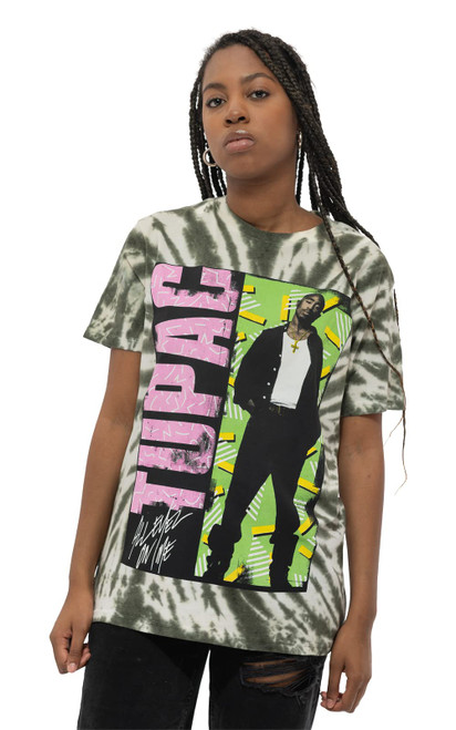 Tupac Men's All Eyez On Me T-Shirt Large Green