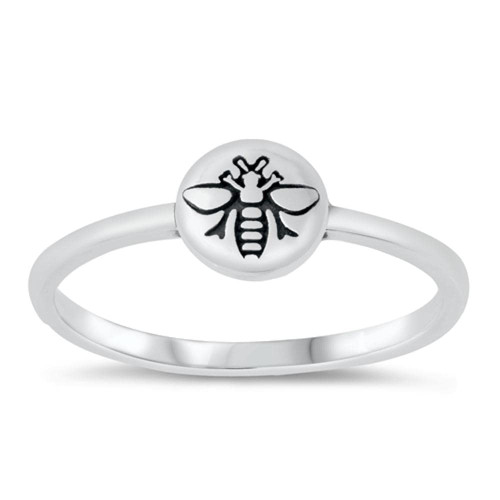 Busy Honey Bee Cute Bumble Fertile Ring New .925 Sterling Silver Band Size 7
