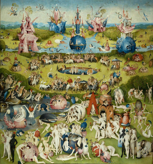 Laminated 24x25 Poster: Hieronymus Bosch The Garden of Earthly Delights DOP
