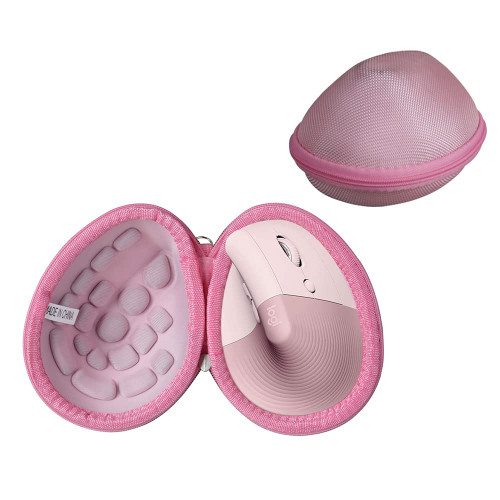 Anleo Hard Travel Case for Logitech Lift Vertical Ergonomic Mouse (Pink)
