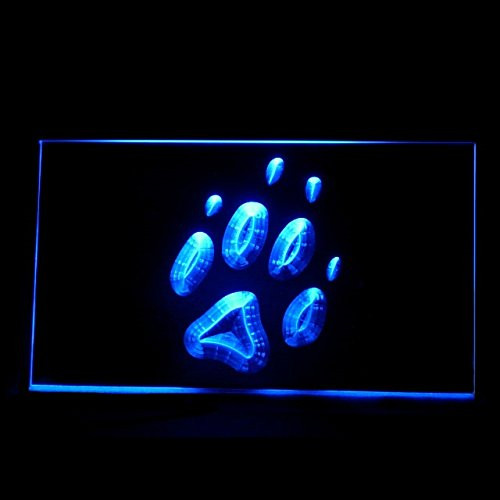 210233 Beware caution nature Bear paw Danger Display LED Light Neon Sign