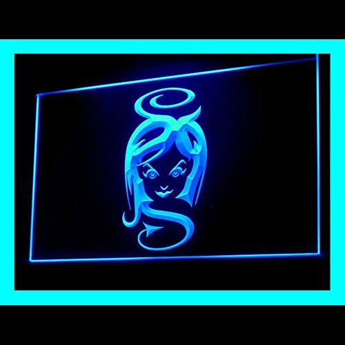 100048 Sexy Lesbian Lady Tattoo Devil Piercing Display LED Light Neon Sign