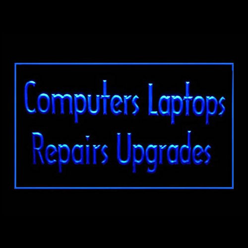 130048 Computers Laptops Repairs Upgrades Display LED Light Neon Sign