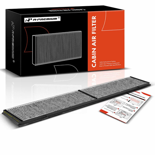 A-Premium Cabin Air Filter w/Activated Carbon Compatible with BMW 323i, 325i, 325xi, 328i, 328i xDrive, 328xi, 330i, 330xi, 335d, 335i, 335i xDrive, 335is, 335xi, X1, 1 Series M, 128i, 135i, 135is