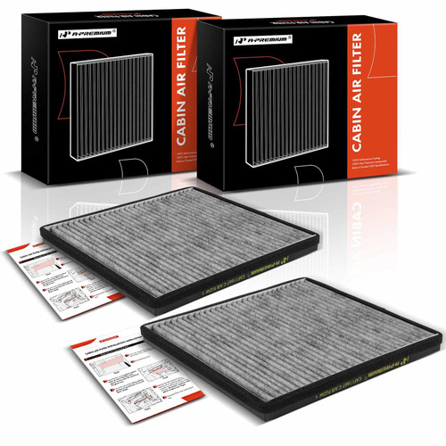 A-Premium 2-PC Cabin Air Filter with Activated Carbon Compatible with Chevrolet Camaro 2010 2011 2012 2013 2014 2015, Replace# 90259P, VCA1076