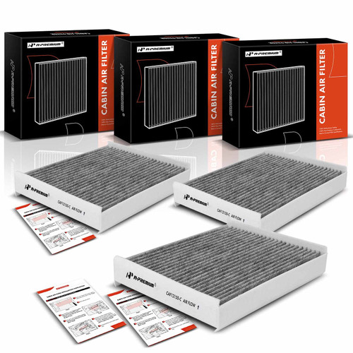 A-Premium 3-PC Cabin Air Filter with Activated Carbon Compatible with Ford & Lincoln - F-150 (15-22), F-250 F-350 F-450 Super Duty (17-22), F-550 Super Duty, Expedition (18-22), Navigator (18-23) A-Premium 3-PC Cabin Air Filter with Activated Carbon Compatible with Ford & Lincoln - F-150 (15-22), F-250 F-350 F-450 Super Duty (17-22), F-550 Super Duty, Expedition (18-22), Navigator (18-23)
