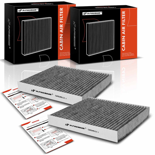 A-Premium 2-PC Cabin Air Filter with Activated Carbon Compatible with Honda CR-V CRV 1997-2001, Insight 2000-2006, Replaces# 80291ST3505, 80291ST3515