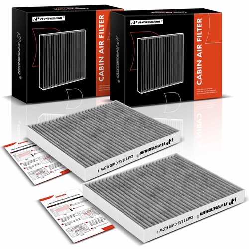 A-Premium 2-PC Cabin Air Filter with Activated Carbon Compatible with Mazda 6 2009 2010 2011 2012 2013, Replace# 5005288425, GS3L61148