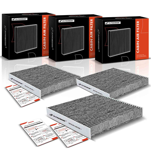 A-Premium 3-PC Cabin Air Filter with Activated Carbon Compatible with Infiniti, Nissan & Mitsubishi Models - Altima, Maxima, Murano, Sentra, FX35, FX45, G35, Lancer, Outlander - Replace# CF10140