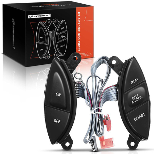 A-Premium Steering Wheel Cruise Control Switch Compatible with Ford F-150 99-03, Explorer 98-01, Explorer Sport 01-03, Explorer Sport Trac 01-05, Ranger 98-03, Mountaineer, Replace# 901399 F87A9D809BA