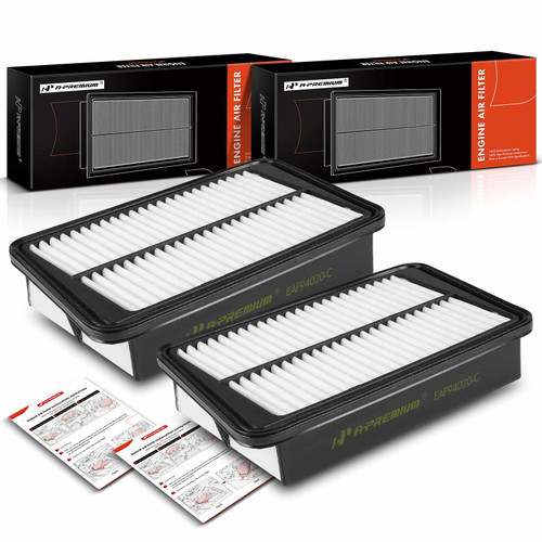 A-Premium 2-PC Engine Air Filter Compatible with Jeep Wrangler 2003-2006, Liberty 2002-2005, 2.4L, Replace# 5019443AA