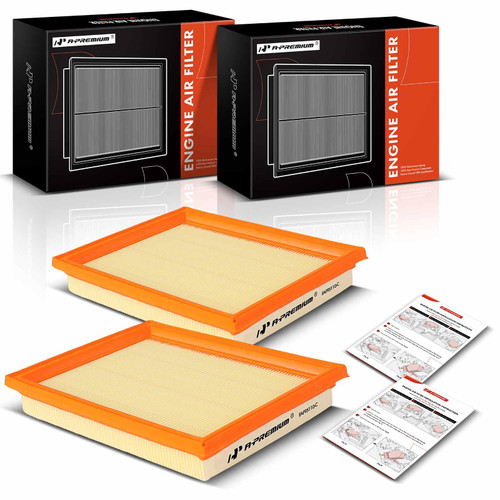 A-Premium 2-PC Engine Air Filter Compatible with Mini Cooper 2002-2008, 1.6L, Replace # 2S619601CA, 2N1U9601BD