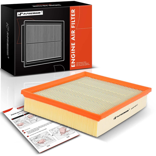 A-Premium Engine Air Filter Compatible with Cadillac, Chevy & GMC Models - Silverado 1500 2500 3500 HD, Avalanche, Suburban, Tahoe, Sierra 1500 2500 3500 HD, Yukon, Escalade - Replace# CA8756