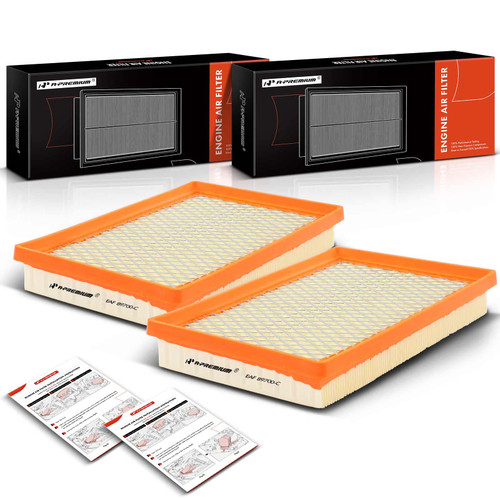 A-Premium 2-PC Engine Air Filter Compatible with Hyundai Accent 2000 2001 2002 2003 2004 2005