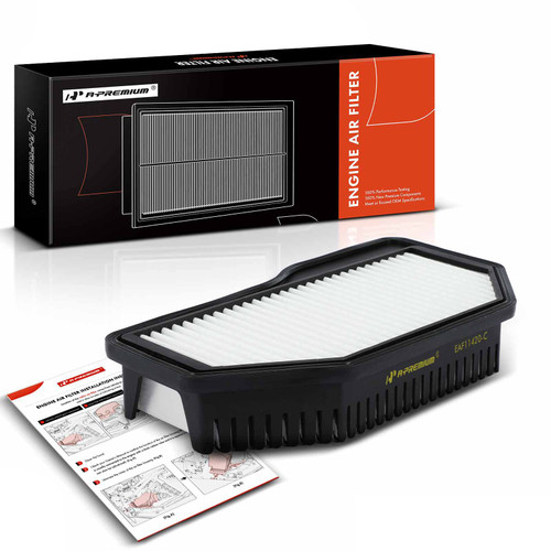 A-Premium Engine Air Filter Compatible with Hyundai Genesis Coupe 2013 2014, L4 2.0L,Rigid Panel, Replace# 281132M200