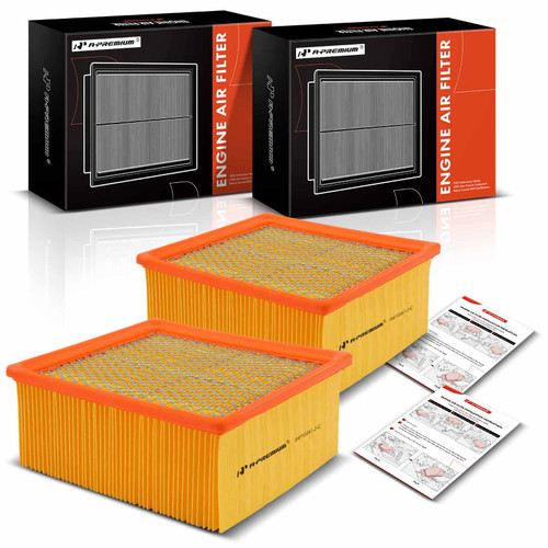 A-Premium 2-PC Engine Air Filter Compatible with Dodge Ram 2500 3500 4500 5500 07-10 6.7L & Ram 2500 3500 4500 5500 11-23 6.4L 6.7L & Sterling Truck Bullet 45/55 08-10 6.7L, Replace# CA10261