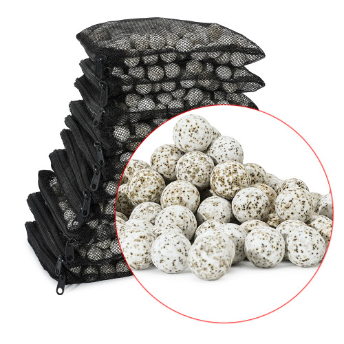 JIHAQUA Aquarium Ceramic Filter Media Bio Filter Rings, Bio Ceramic Ball for Freshwater,Marine Fish Tank,Canister Filter,Koi Pond (10 lbs)