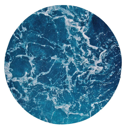 Round Rugs Ocean Area Rug 24 in Flannel Bath Rug Soft Bathroom Mat Non-Slip Carpet for Living Room Decor