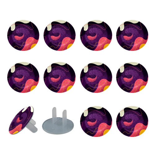 Outlet Plug Covers (24 Pack) Electrical Protector Safety Caps Socket Covers for Home- Abstract Background