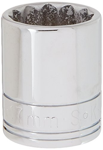 SK Hand Tool 2317 12 Point 17mm Standard Drive Socket, 3/8-Inch, Chrome