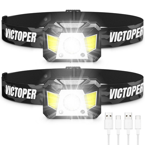 Rechargeable Headlamp 2 Pack, 1200 Lumens Motion Sensor Head Lamp with Red Light, 8 Modes Super Bright LED Headlight, WaterProof Head Flashlight for Outdoor Camping Hiking Running Fishing Hunting Rechargeable Headlamp 2 Pack, 1200 Lumens Motion Sensor Head Lamp with Red Light, 8 Modes Super Bright LED Headlight, WaterProof Head Flashlight for Outdoor Camping Hiking Running Fishing Hunting