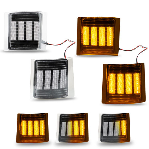 Bestview LED Front Corner Light for Chevy C/K C10 1500 2500 3500/Chevy Silverado Tahoe Blazer Suburban GMC Pickup Truck 1994-1998,Dynamic Amber Led Side Marker Signal Lamps Kit, 4PCS (Clear Len) Bestview LED Front Corner Light for Chevy C/K C10 1500 2500 3500/Chevy Silverado Tahoe Blazer Suburban GMC Pickup Truck 1994-1998,Dynamic Amber Led Side Marker Signal Lamps Kit, 4PCS (Clear Len)