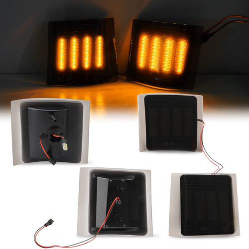 Bestview LED Front Corner Light for Chevy C/K C10 1500 2500 3500 / Chevy Silverado Tahoe Blazer Suburban GMC Pickup Truck 1994-1998, Amber Led Side Marker Signal Lamps Kit, 4PCS (Somke Len) Bestview LED Front Corner Light for Chevy C/K C10 1500 2500 3500 / Chevy Silverado Tahoe Blazer Suburban GMC Pickup Truck 1994-1998, Amber Led Side Marker Signal Lamps Kit, 4PCS (Somke Len)