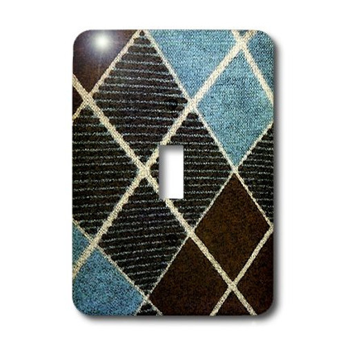 3dRose LLC lsp_31096_1 Blue and Brown Plaid Single Toggle Switch 3dRose LLC lsp_31096_1 Blue and Brown Plaid Single Toggle Switch