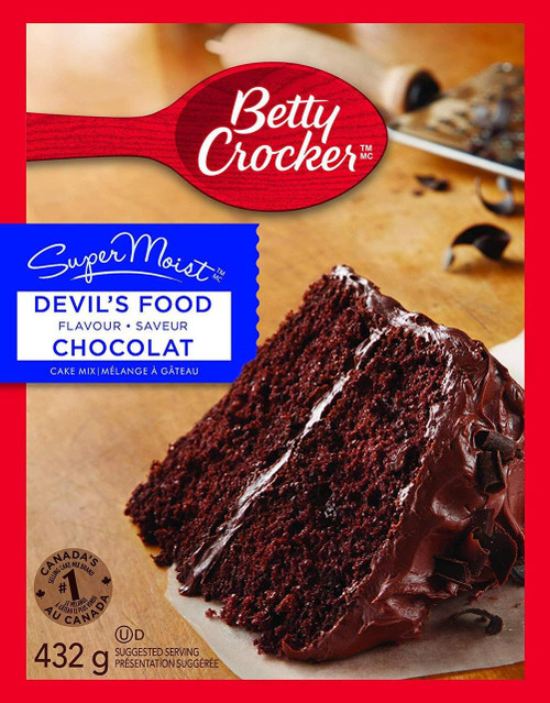 Betty Crocker Super Moist Chocolate Cake Mix, 432g / 15.25 Oz - 4 Packs, {Canadian} Betty Crocker Super Moist Chocolate Cake Mix, 432g / 15.25 Oz - 4 Packs, {Canadian}