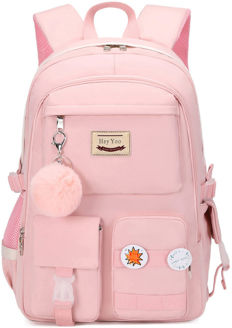 Hey Yoo Backpack for Girls Bookbag Cute School Bag College Middle High Elementary School Backpack for Teen Girls (Pink) Hey Yoo Backpack for Girls Bookbag Cute School Bag College Middle High Elementary School Backpack for Teen Girls (Pink)