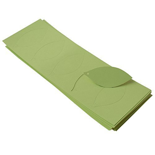 Paper Frenzy Green Leaf Tags 1.5" x 3.375" 100 Pack Laser Compatible
