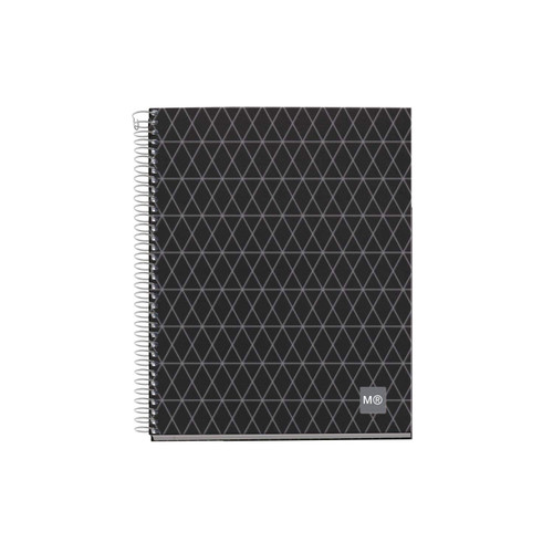 Miquelrius 4 Subject Spiral Bound Notebook (6.5" x 8", 4-Subject, College Ruled) (Black)