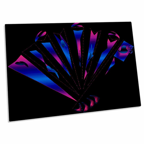 3dRose Yves Creations Fan Designs - Blue Pink Fan - Desk Pad Place Mats (dpd-6875-1) 3dRose Yves Creations Fan Designs - Blue Pink Fan - Desk Pad Place Mats (dpd-6875-1)