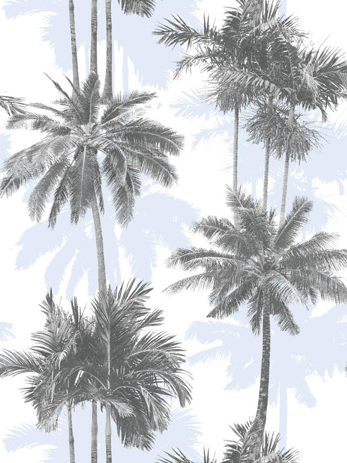 Blue/Black Tree Wallpaper Peel and Stick Wallpaper Floral Wallpaper for Bedroom Leaf Contact Paper for Walls Self Adhesive Removable Wallpaper Boho Wallpaper Waterproof Coconut Tropical17.3" X 78.7"