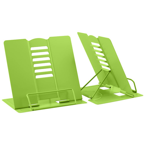 MSDADA 2PC Book Stand Metal Reading Rest Book Holder Adjustable Cookbook Documents Holder Portable Sturdy Bookstands for Recipes Textbooks Tablet Music Books with Page Clips (Green) MSDADA 2PC Book Stand Metal Reading Rest Book Holder Adjustable Cookbook Documents Holder Portable Sturdy Bookstands for Recipes Textbooks Tablet Music Books with Page Clips (Green)